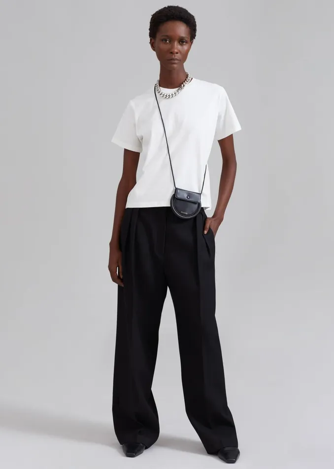 Women Cian Pintuck Trousers 8211 Black The Frankie Shop Bottoms