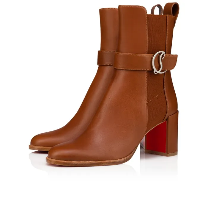 Women CL Chelsea Booty 70 Mm Low Boots 8211 Calf Leather 8211 Cuoio Christian Louboutin Boots Women CL Chelsea Booty 70 Mm Low Boots 8211 Calf Leather 8211 Cuoio Christian Louboutin Boots