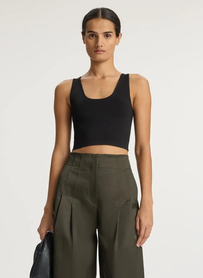 Women Cleo Compact Knit Top Black ALC Tops