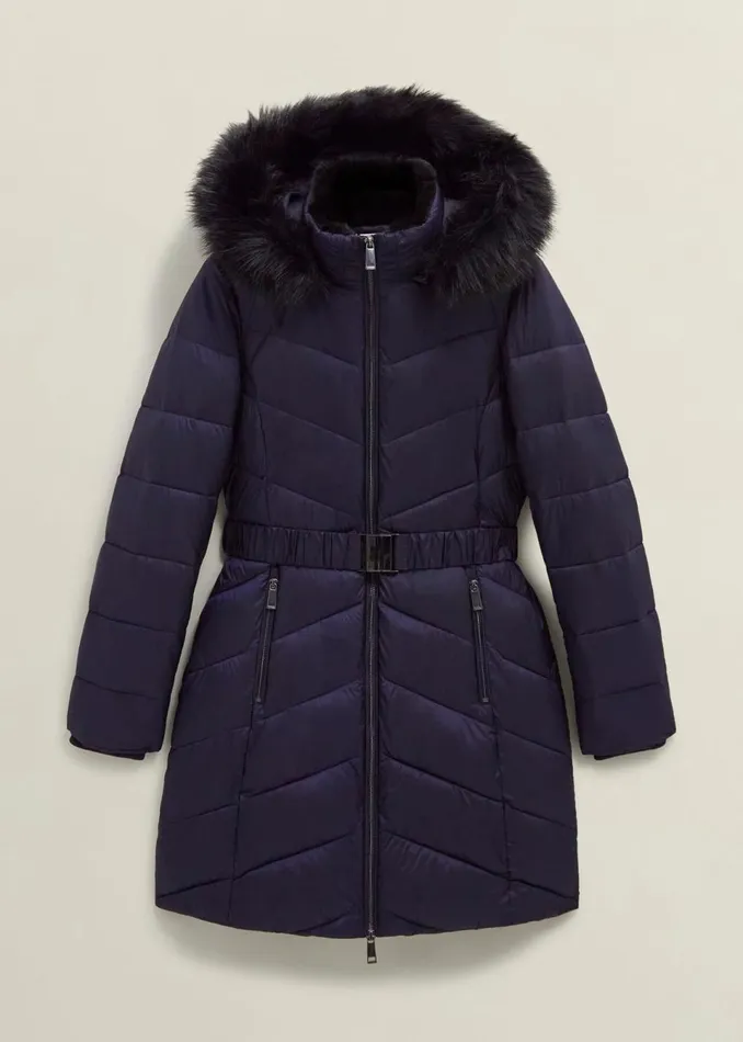 Women Coats and Jackets Hobbs Alis Puffer Navy