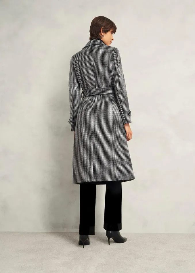 Women Coats and Jackets Hobbs Bromley Coat With Wool Black Multi