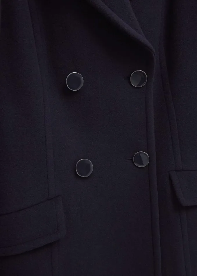 Women Coats and Jackets Hobbs Petite Marlene Wool Blend Coat Navy
