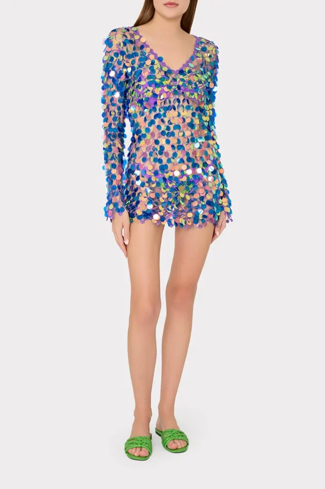 Women CoverUps Milly Sequin Crochet Mini Dress Purple Women CoverUps Milly Sequin Crochet Mini Dress Purple