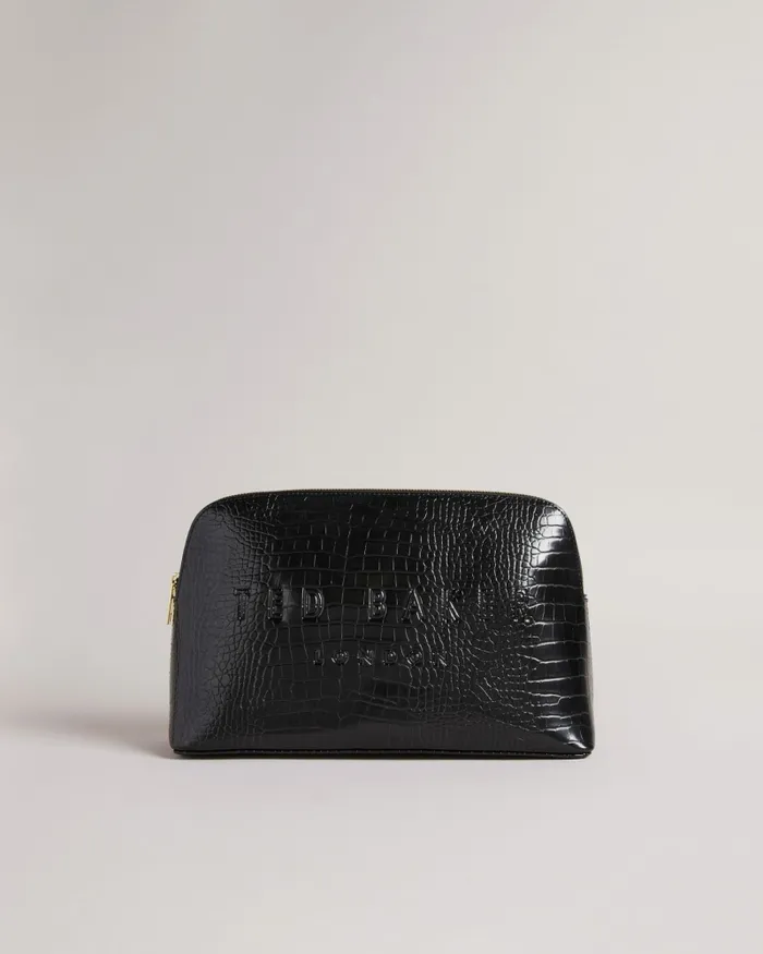 Women CROCANA 8211 Croc Detail Debossed Washbag Black Ted Baker Wash and Makeup Bags Women CROCANA 8211 Croc Detail Debossed Washbag Black Ted Baker Wash and Makeup Bags