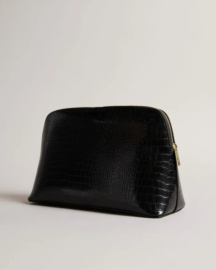 Women CROCANA 8211 Croc Detail Debossed Washbag Black Ted Baker Wash and Makeup Bags Women CROCANA 8211 Croc Detail Debossed Washbag Black Ted Baker Wash and Makeup Bags