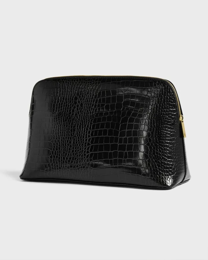 Women CROCANA 8211 Croc Detail Debossed Washbag Black Ted Baker Wash and Makeup Bags Women CROCANA 8211 Croc Detail Debossed Washbag Black Ted Baker Wash and Makeup Bags
