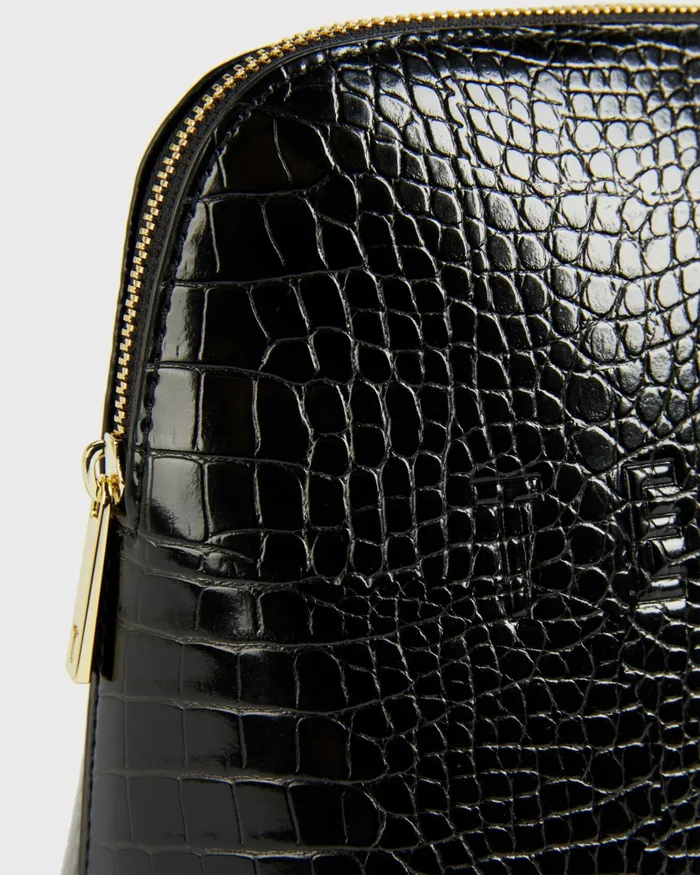 Women CROCANA 8211 Croc Detail Debossed Washbag Black Ted Baker Wash and Makeup Bags Women CROCANA 8211 Croc Detail Debossed Washbag Black Ted Baker Wash and Makeup Bags