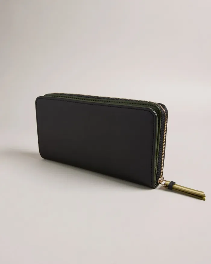 Women DARCIEA 8211 Branded Webbing Zip Purse Jetblack Ted Baker Purses and Cardholders