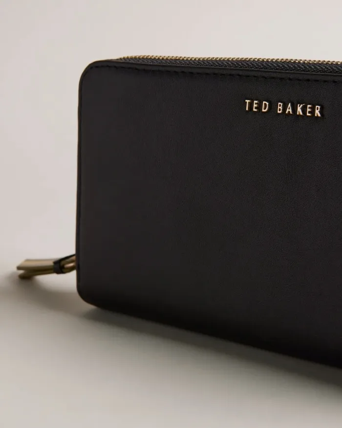 Women DARCIEA 8211 Branded Webbing Zip Purse Jetblack Ted Baker Purses and Cardholders