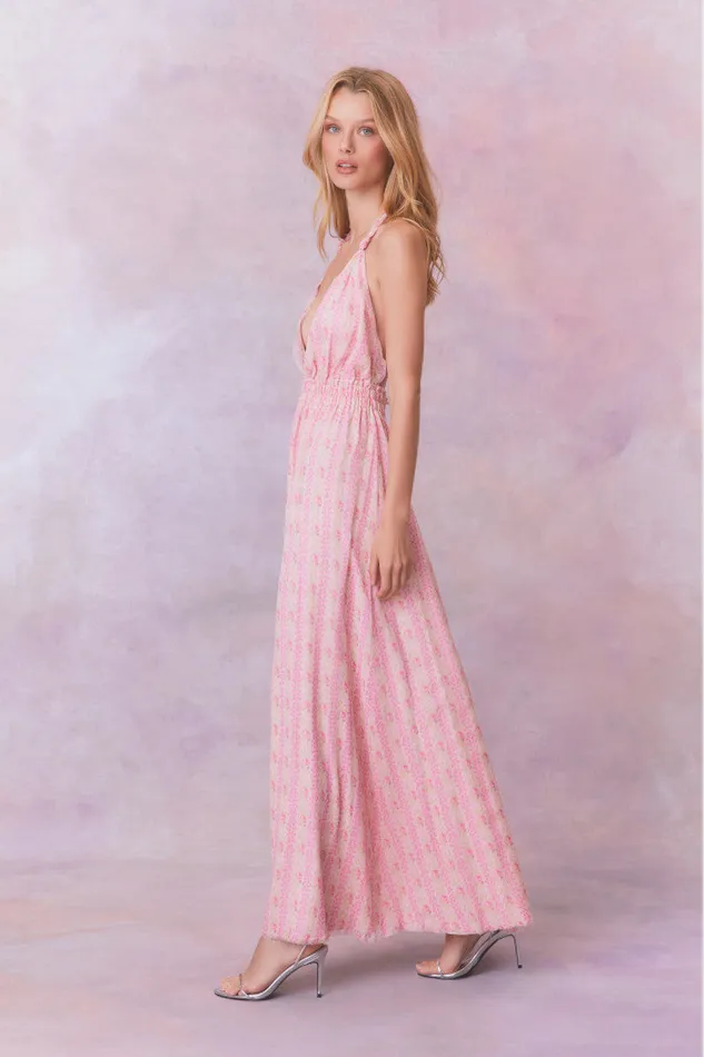 Women Dresses LoveShackFancy Love Fragrance Halter Maxi Dress Strawberry Macaroon Women Dresses LoveShackFancy Love Fragrance Halter Maxi Dress Strawberry Macaroon