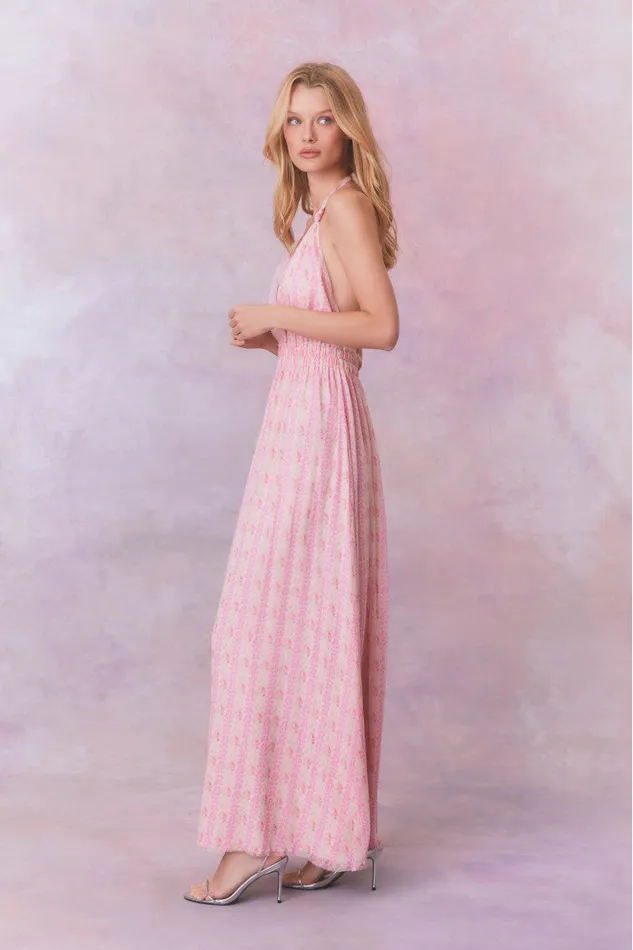 Women Dresses LoveShackFancy Love Fragrance Halter Maxi Dress Strawberry Macaroon Women Dresses LoveShackFancy Love Fragrance Halter Maxi Dress Strawberry Macaroon