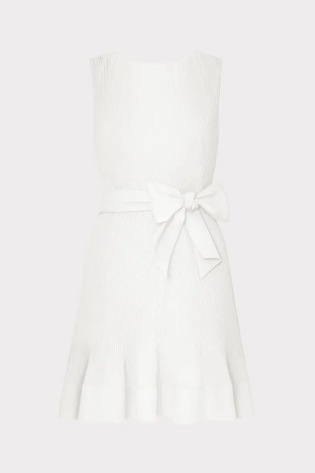 Women Dresses Milly Carreen Pleated Mini Dress White