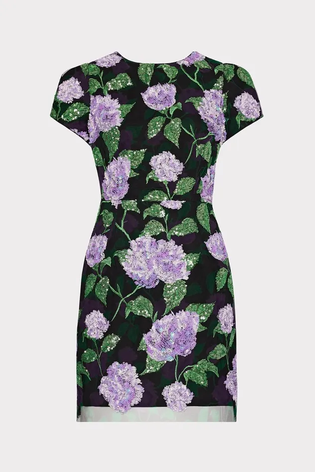 Women Dresses Milly Kyla Printed Sequins Mini Dress Lilac Multi