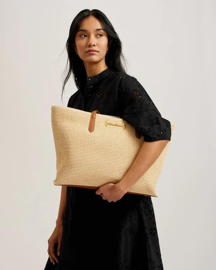 Women EDANES 8211 Large Woven Zip Tote Bag Brown Ted Baker Swimwear and Beachwear Women EDANES 8211 Large Woven Zip Tote Bag Brown Ted Baker Swimwear and Beachwear