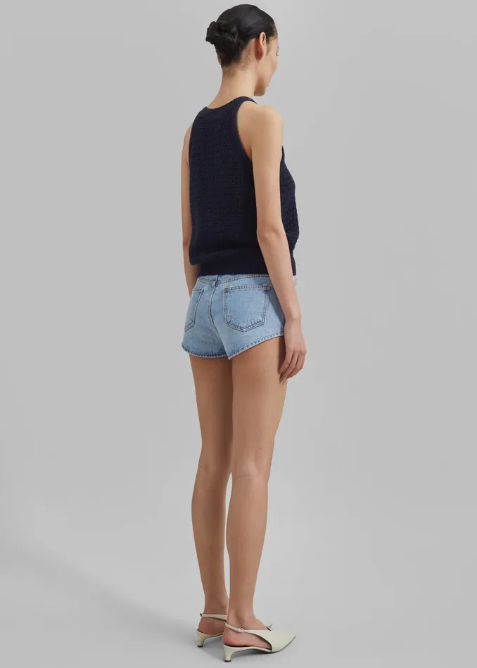 Women Erinne Denim Hot Pants 8211 Worn Wash The Frankie Shop Bottoms