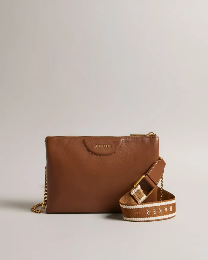 Women ESILLE 8211 Webbing Leather Cross Body Bag Brown Ted Baker Crossbody Bags Women ESILLE 8211 Webbing Leather Cross Body Bag Brown Ted Baker Crossbody Bags