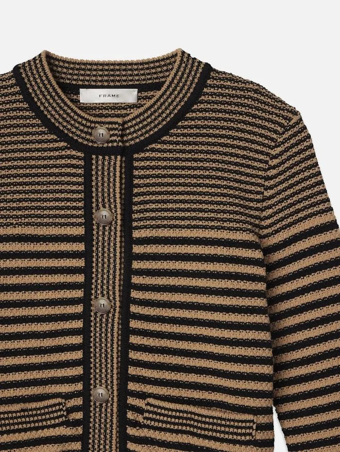 Women FRAME Sweaters Compact Stripe Cardi