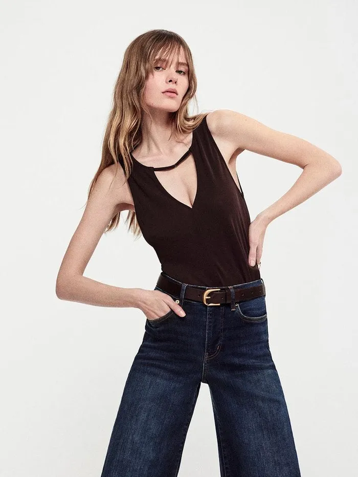 Women FRAME Tanks and Tees Deep V Tank
