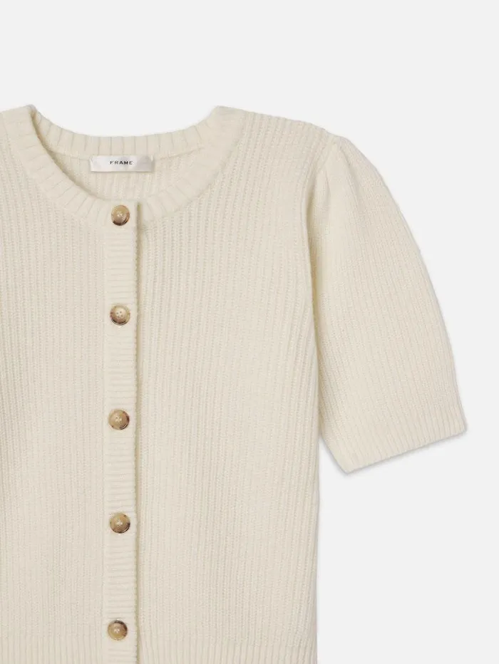 Women FRAME The Resort Edit Shrunken Short Sleeve Cardi Women FRAME The Resort Edit Shrunken Short Sleeve Cardi