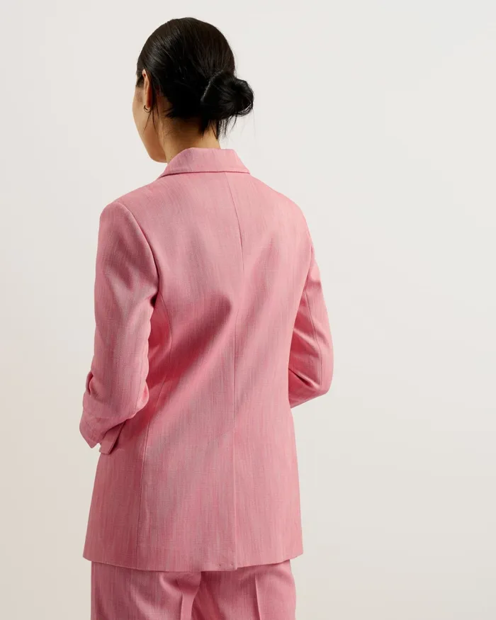 Women HIROKO 8211 Oversized Tailored Wrap Blazer Jacket Pale Pink Ted Baker Coats and Jackets