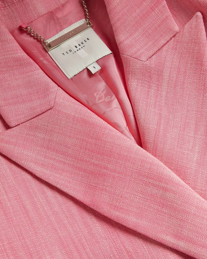 Women HIROKO 8211 Oversized Tailored Wrap Blazer Jacket Pale Pink Ted Baker Coats and Jackets
