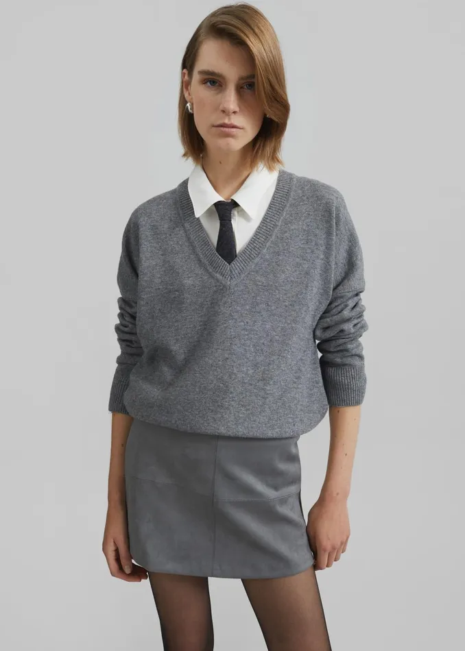 Women Isha Sweater 8211 Grey The Frankie Shop Knitwear
