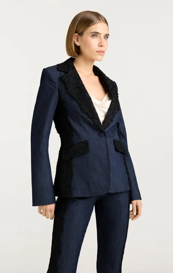 Women Jackets Cinq Sept Laney Jacket Indigo