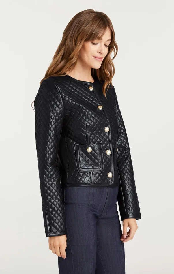 Women Jackets Cinq Sept Vegan Leather Brooke Jacket Black