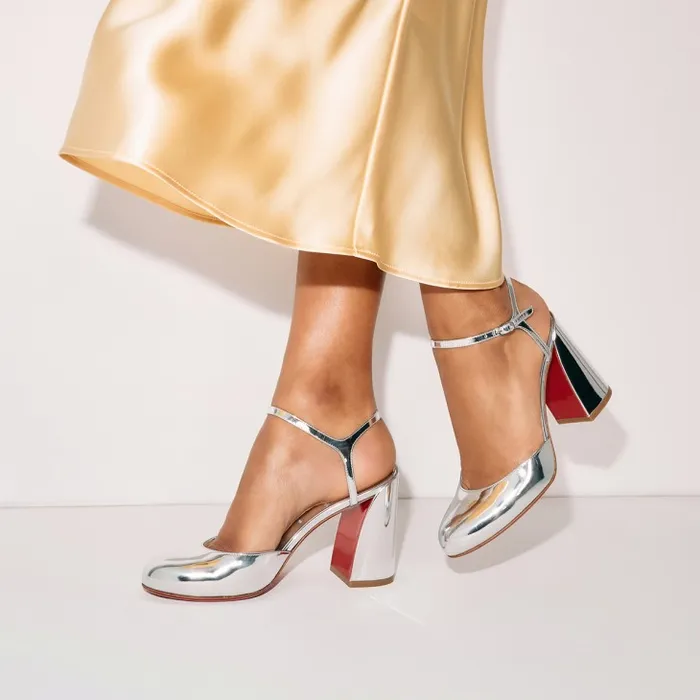 Women Jane Pump 85 Mm Pumps 8211 Specchio Leather 8211 Silver Christian Louboutin Pumps Women Jane Pump 85 Mm Pumps 8211 Specchio Leather 8211 Silver Christian Louboutin Pumps