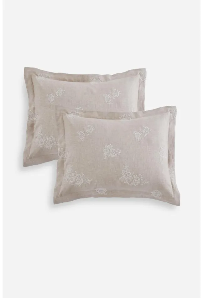 Women Johnny Was Bedding Skyler Eyelet Linen King Shams Sand