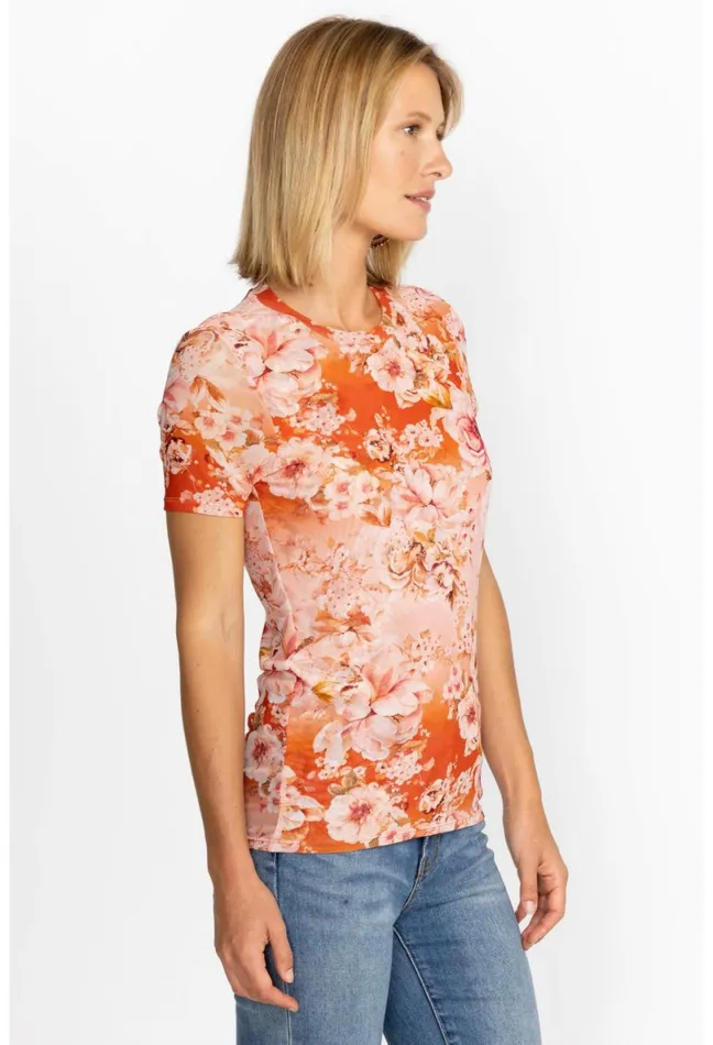 Women Johnny Was Tops Yours Truly Mesh Tee Yours Truly