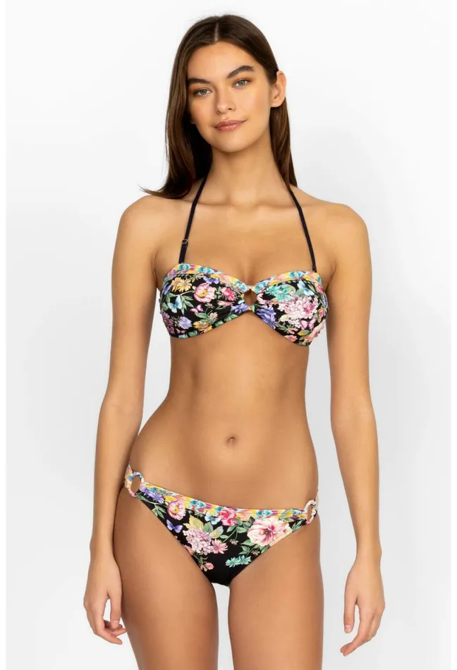 Women Johnny Was TwoPieces Black Butterfly Ring Bandeau Black Butterfly