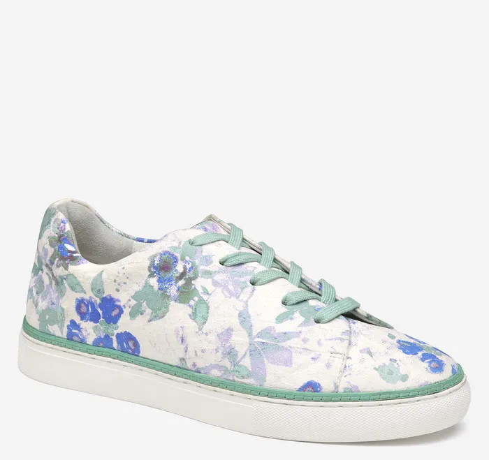 Women Johnston and Murphy Callie LacetoToe Multi Floral Sheepskin Sneakers