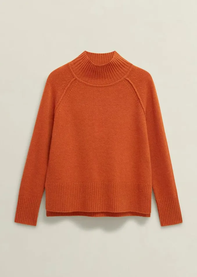 Women Jumpers and Cardigans Hobbs Lorraine Wool Blend Jumper Burnt Orange