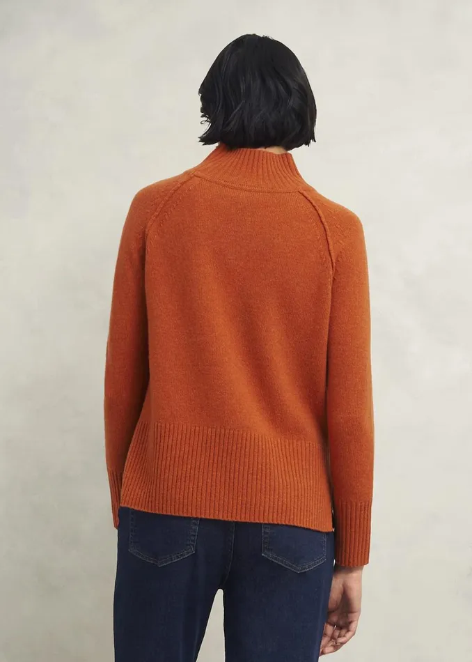 Women Jumpers and Cardigans Hobbs Lorraine Wool Blend Jumper Burnt Orange