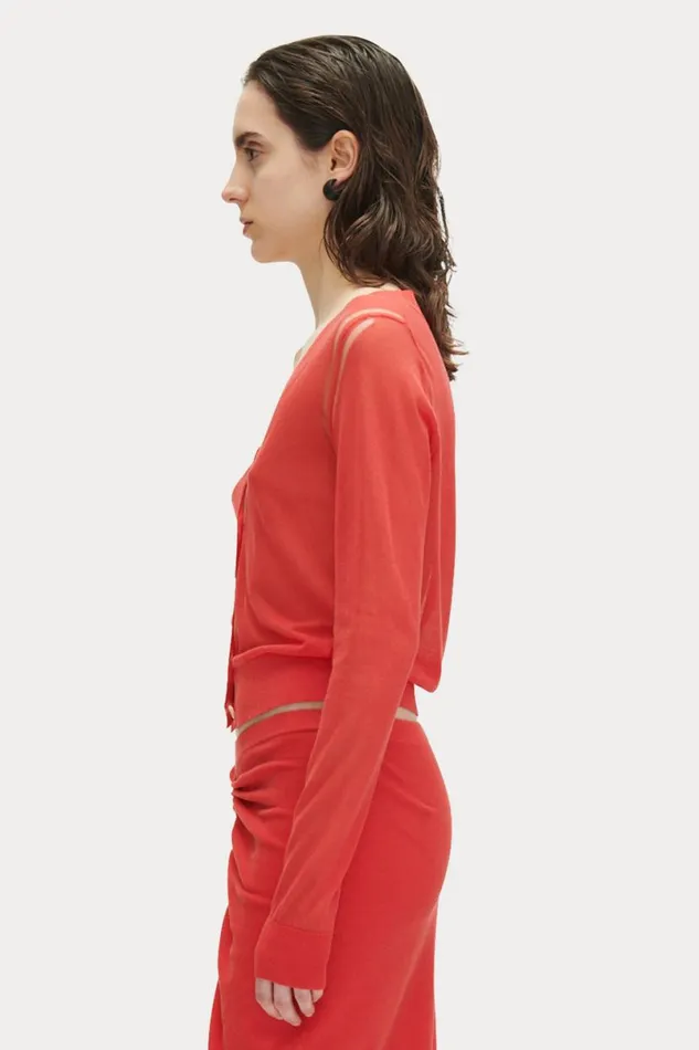 Women Knits Rachel Comey Eyre Cardigan Guava Women Knits Rachel Comey Eyre Cardigan Guava