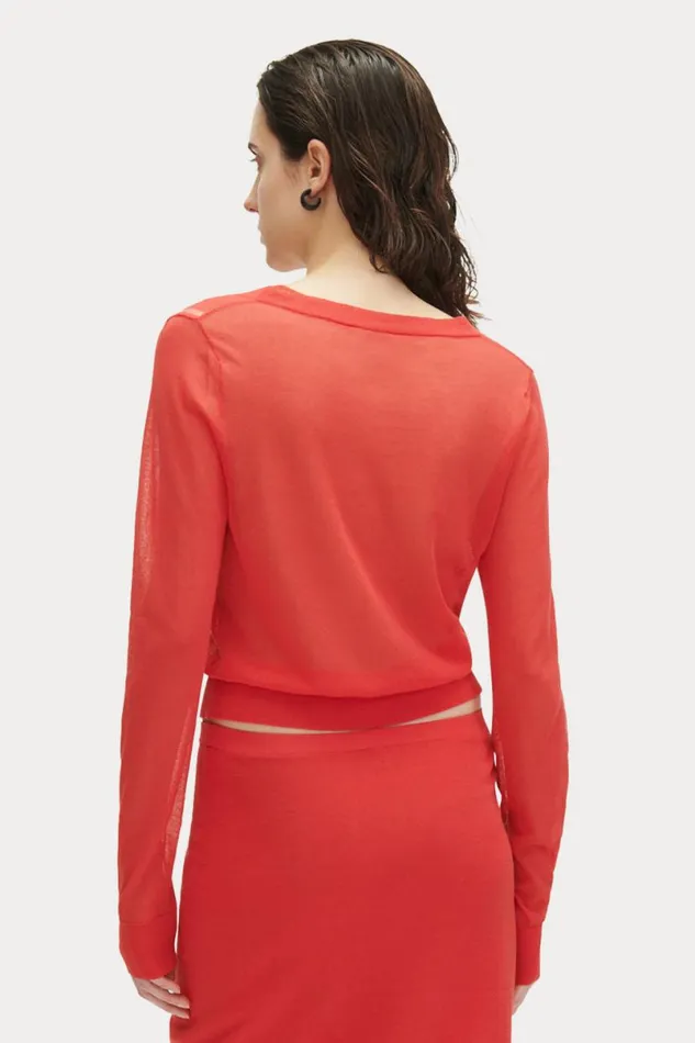Women Knits Rachel Comey Eyre Cardigan Guava Women Knits Rachel Comey Eyre Cardigan Guava