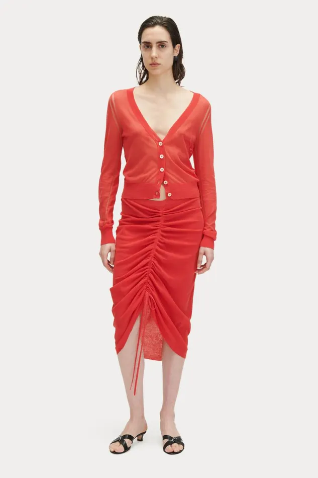 Women Knits Rachel Comey Eyre Cardigan Guava Women Knits Rachel Comey Eyre Cardigan Guava