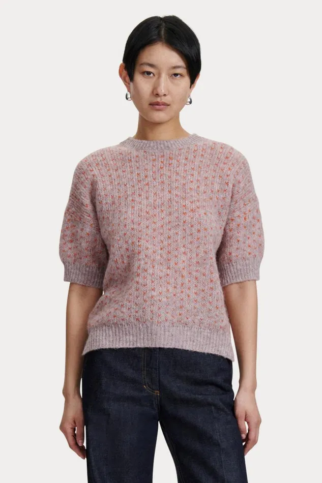 Women Knits Rachel Comey Kuovi TShirt Lavender Multi Women Knits Rachel Comey Kuovi TShirt Lavender Multi