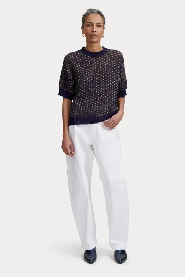 Women Knits Rachel Comey Kuovi TShirt Lavender Multi Women Knits Rachel Comey Kuovi TShirt Lavender Multi