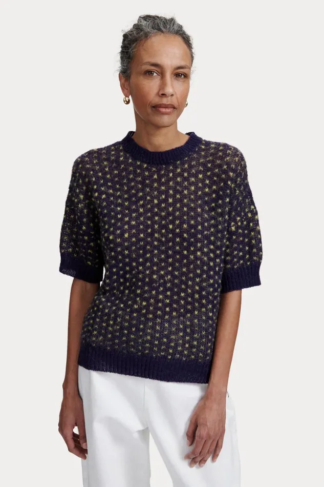Women Knits Rachel Comey Kuovi TShirt Lavender Multi Women Knits Rachel Comey Kuovi TShirt Lavender Multi