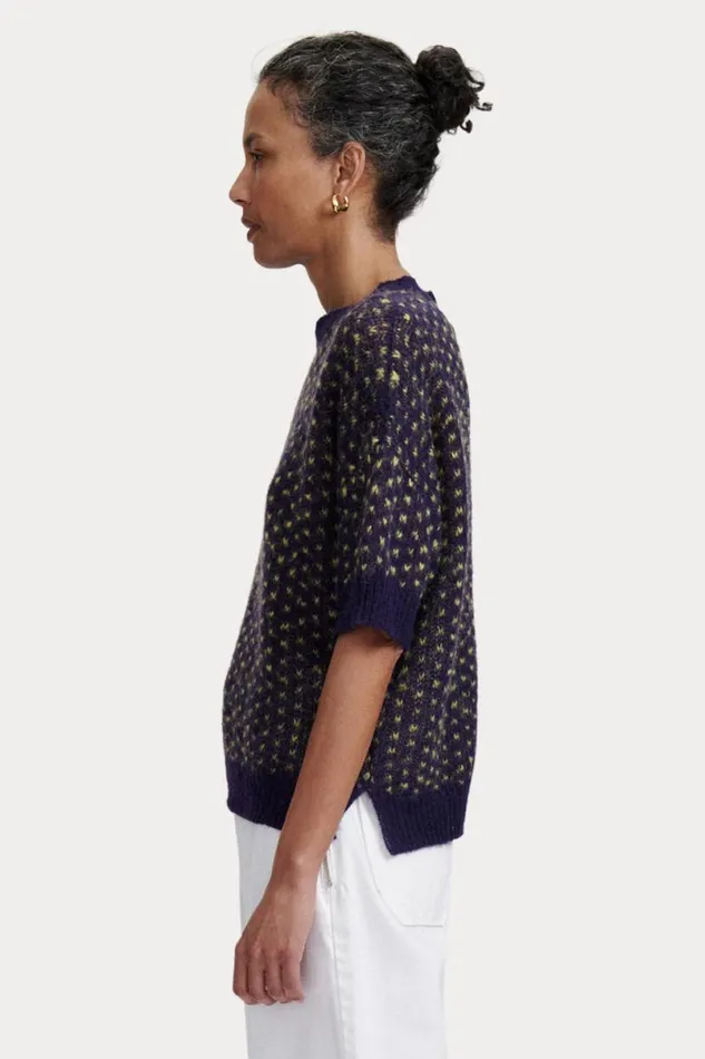 Women Knits Rachel Comey Kuovi TShirt Lavender Multi Women Knits Rachel Comey Kuovi TShirt Lavender Multi