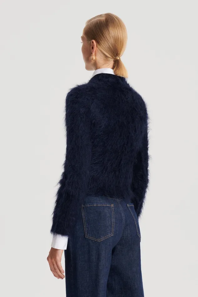 Women Knitwear Scanlan Theodore BRUSHED MOHAIR SLIM SWEATER NAVY Women Knitwear Scanlan Theodore BRUSHED MOHAIR SLIM SWEATER NAVY