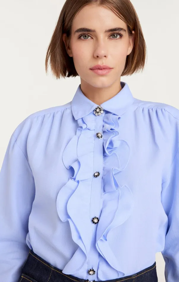 Women Long Sleeve Tops Cinq Sept Kadi Top Rain Cloud