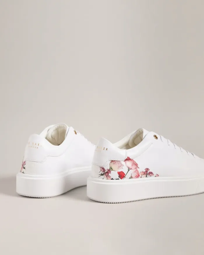 Women LORNY 8211 Floral Print Platform Trainers White Ted Baker Trainers