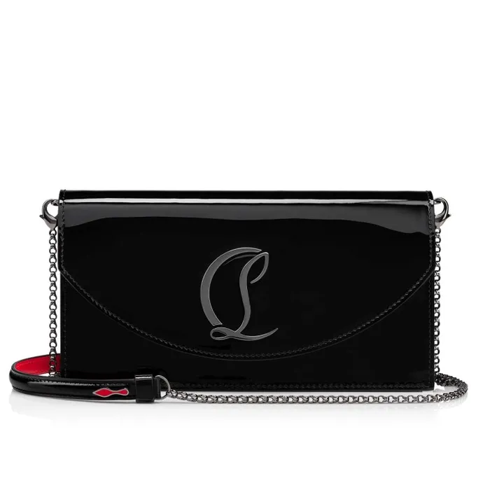 Women Loubi54 Clutch 8211 Patent Calf And Metal 8211 Black Christian Louboutin Crossbody Bags Women Loubi54 Clutch 8211 Patent Calf And Metal 8211 Black Christian Louboutin Crossbody Bags