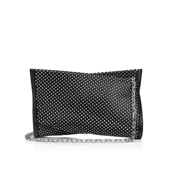 Women Loubitwist Small Clutch 8211 Nappa Leather Mesh And Strass 8211 Black Christian Louboutin Clutches and Evening Bags Women Loubitwist Small Clutch 8211 Nappa Leather Mesh And Strass 8211 Black Christian Louboutin Clutches and Evening Bags