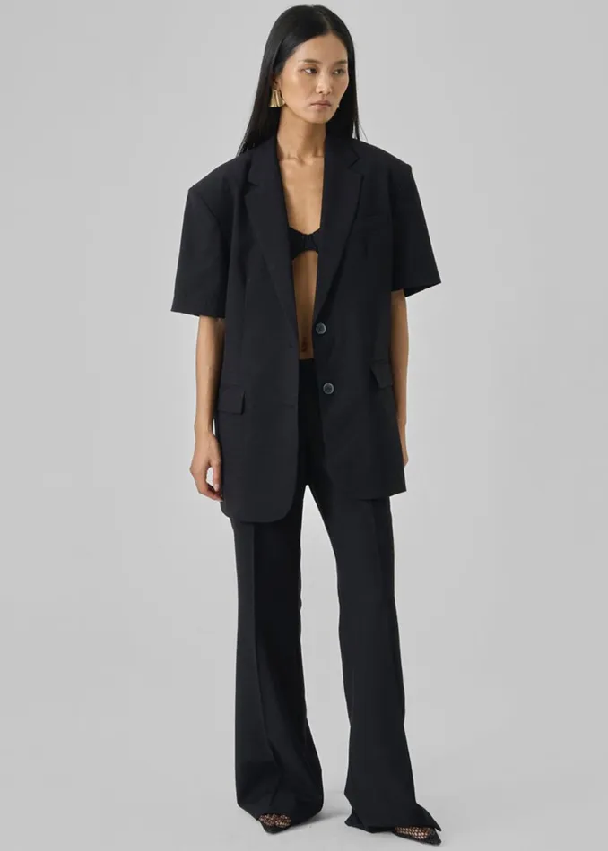 Women Maisie Bootcut Pants 8211 Black The Frankie Shop Bottoms