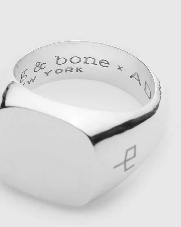 WomenMen Jewelry Rag and Bone The Square Signet Ring Sterling Silver