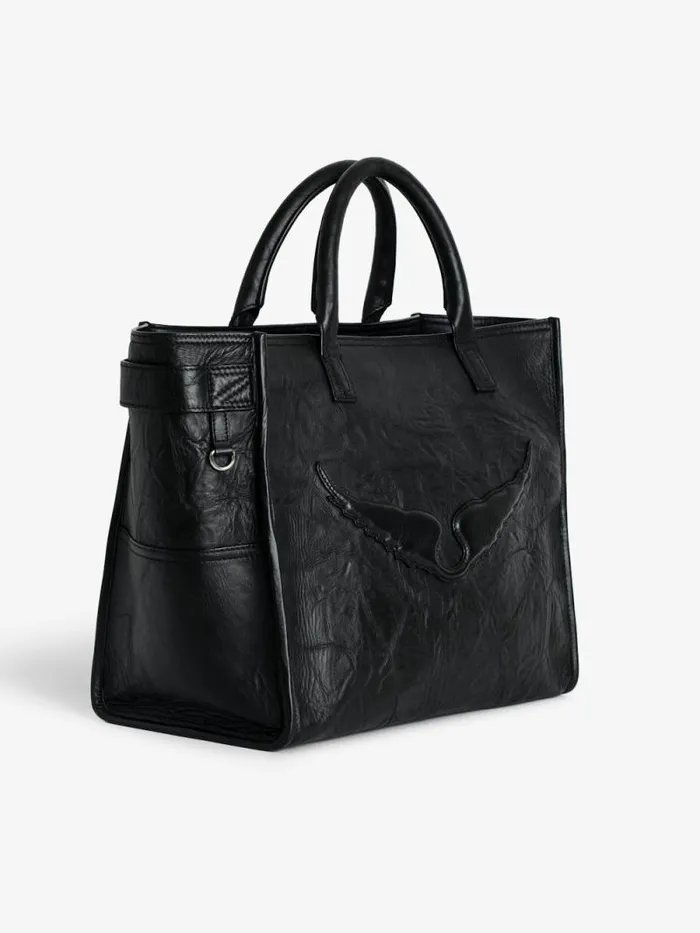 WomenMen Zadig and Voltaire Handbags Angel Tote Bag Black WomenMen Zadig and Voltaire Handbags Angel Tote Bag Black